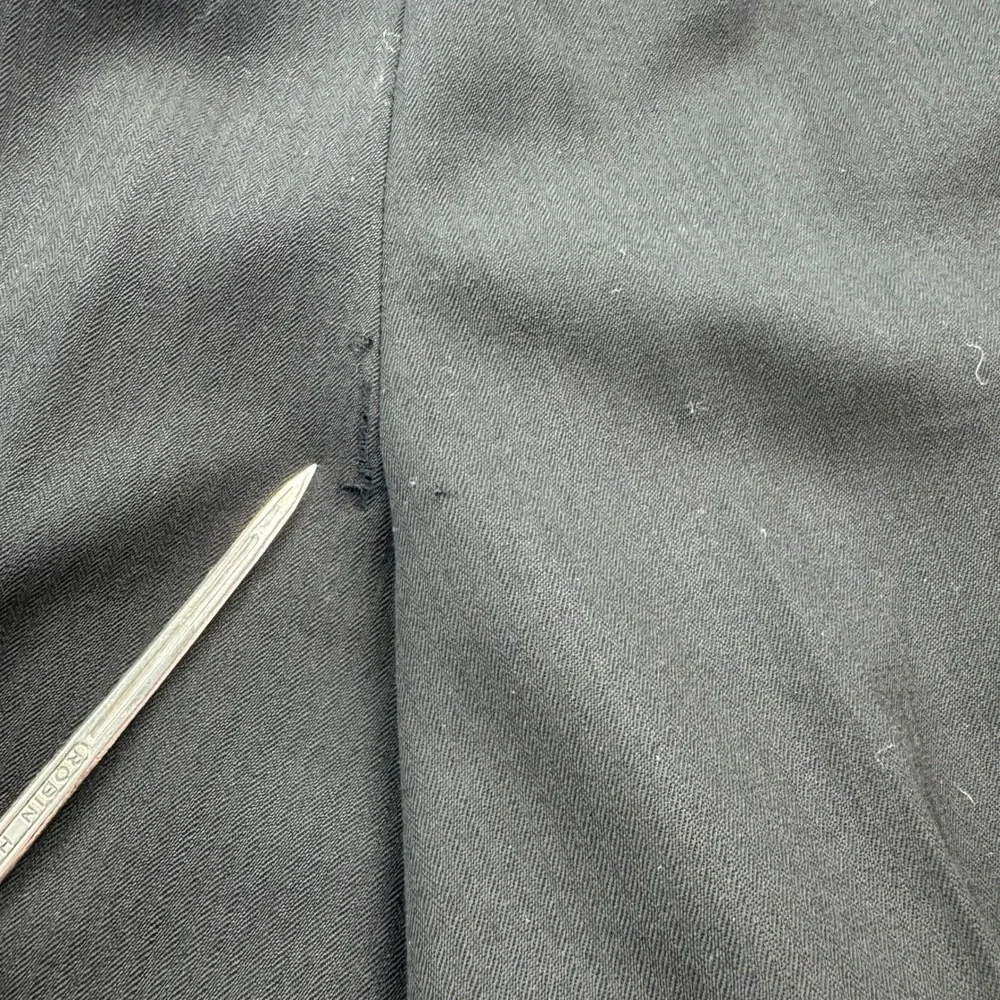 Nino Cerruti Feathergab Mens Black 100% Wool 2 Piece Suit Blazer‎ Trousers VTG